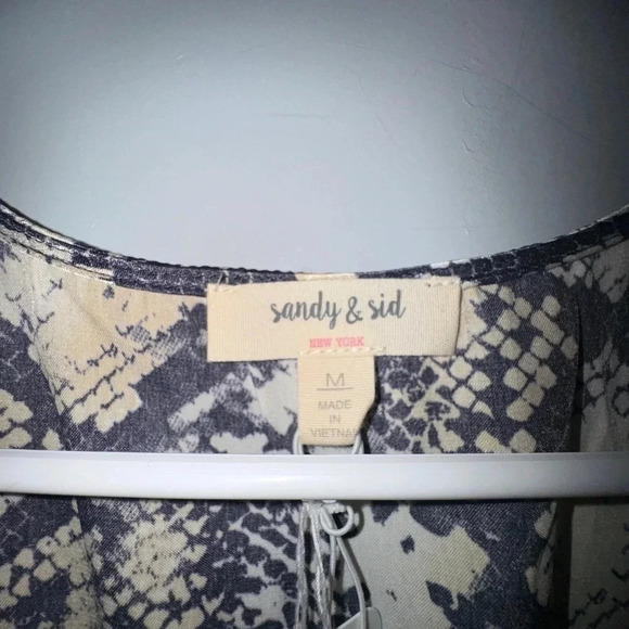 Sandy and Sid women’s snake skin print button up tank top midi dress Large NWT‎ - Picture 4 of 4